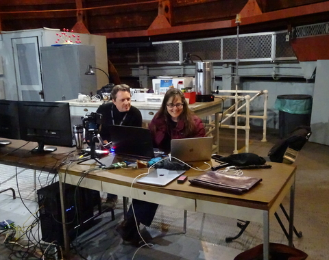 Picture of the equipment used to do the livestreams from Mount Wilson Observatory