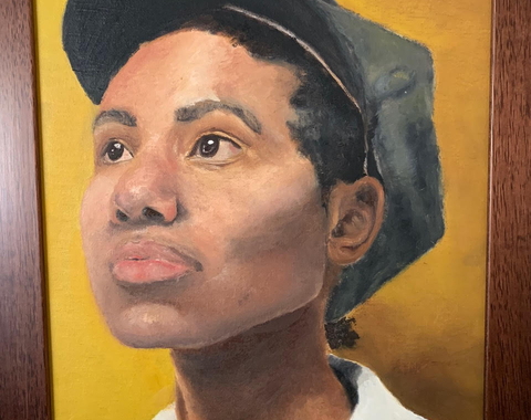 Pastel Self Portrait of Bryne Hadnott