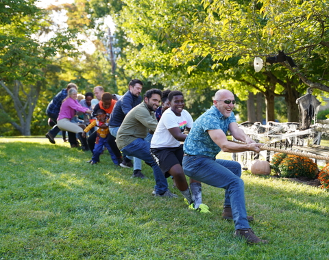 Tug of war game at the EPL picnic. 
