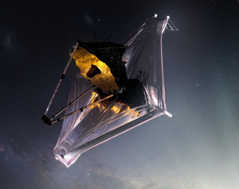 Artist's concept of JWST courtesy of NASA GSFC/CIL/Adriana Manrique Gutierrez