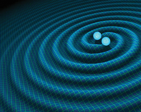 Gravitational waves illustration