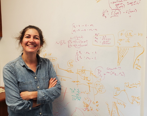 Emily Zakem in Carnegie's office suite at Caltech