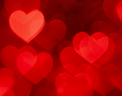 Bokeh Red Hearts