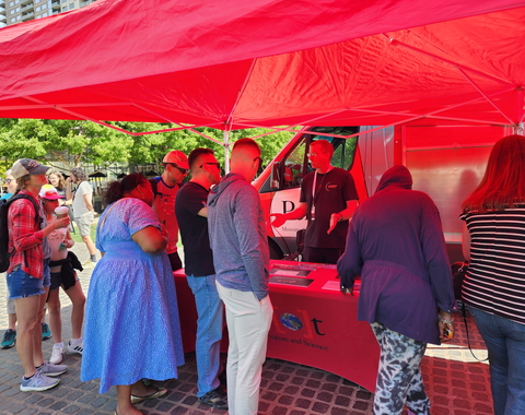 Carnegie Science astronomers do community outreach with a Perot Museum tech truck team