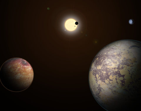 artist's concept of a planetary system courtesy of Carnegie Science 