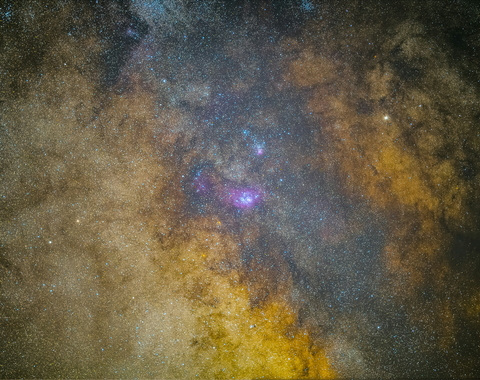 Milky way as seen from the ground