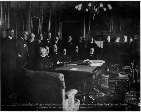 The first meeting of the board of trustees, January 29, 1902