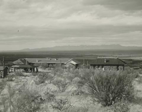 The Carnegie Science Desert Laboratory on Tumamoc Hill outside Tucson, Arizona. This boundary pushing, interdisciplinary facility was devoted to the study of desert plants and how they tolerate, adapt to, and interact with their environment. Credit: Carnegie Science