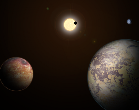 Artist's concept of an exoplanetary system courtesy Roberto Molar Candanosa/Carnegie Science