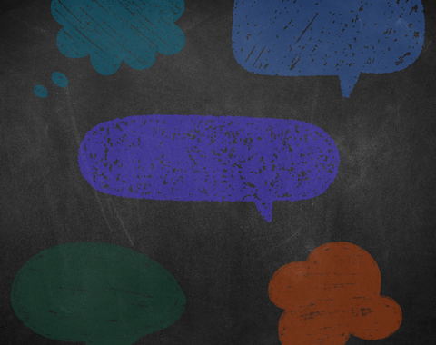 chalk thought bubbles
