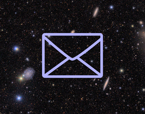 mail icon on space image