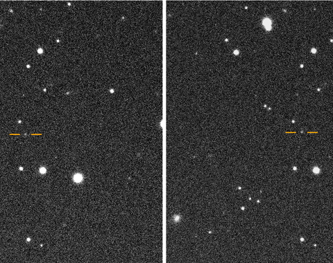 Images from the night of 2025 SC79’s discovery showing its motion relative to background stars. Photographs courtesy of Scott S. Sheppard.