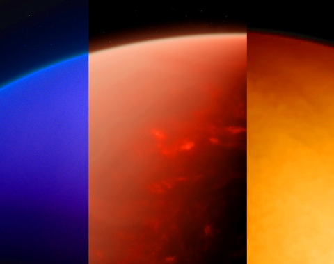 Three different exoplanet atmospheres