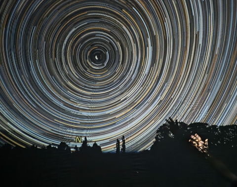 The interior of the Observatories' inflatable planetarium
