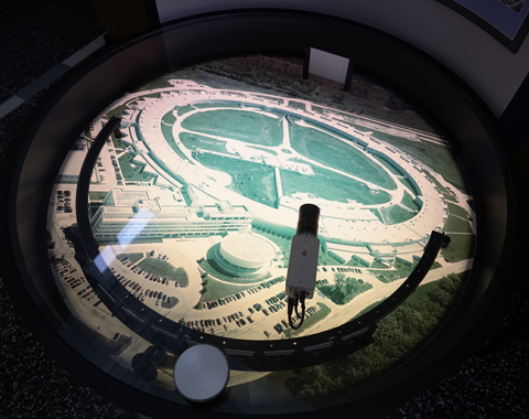 An artful angle photo of the Advanced Photo Source at Argonne National Laboratory, where Carnegie used to maintain the HPCAT facility