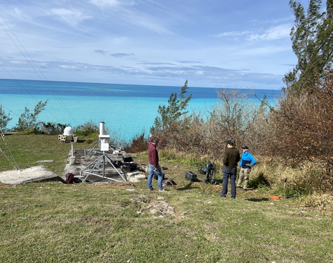 Installing a seismometer in Bermuda