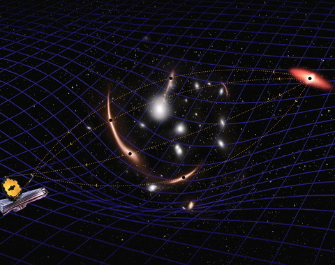 JWST and gravitational lensing enabled an international team of astronomers led by Carnegie Science's Andrew Newman to measure the mass of a dormant black hole from the early universe for the first time. Credit: Navid Marvi/Carnegie Science