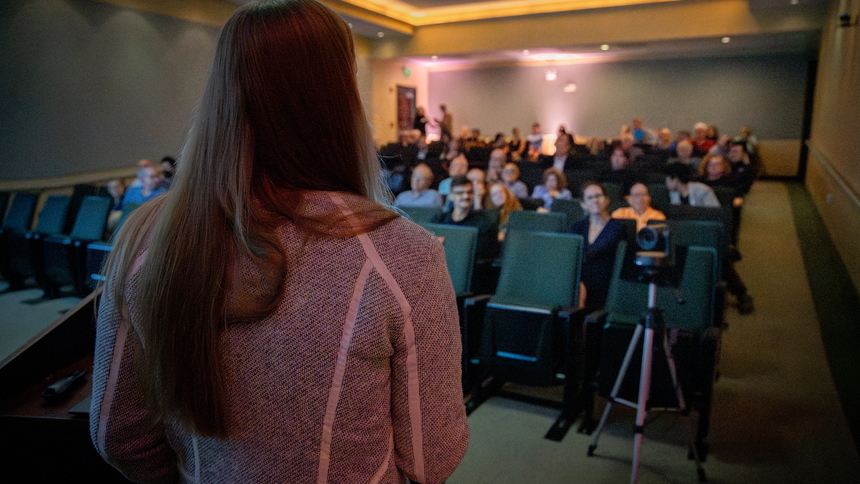 Sierra Grant Speaks to Crowd