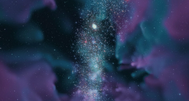 A globular cluster (white concentration of stars) naturally emerges in the high resolution EDGE simulations. These simulations also predict the existence of a new class of object: globular cluster-like dwarfs. Credit University of Surrey, Matt Orkney, Andrew Pontzen & Ethan Taylor