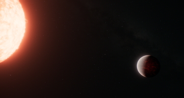 This artist’s concept shows what the ultra-hot super-Earth exoplanet TOI-561 b could look like based on observations from NASA’s James Webb Space Telescope and other observatories. Webb data suggests that the planet is surrounded by a thick atmosphere above a global magma ocean. Credit: NASA, ESA, CSA, Ralf Crawford (STScI)