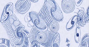 Vera Spirals Square Doodles