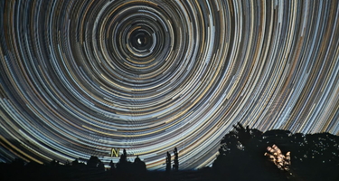 The interior of the Observatories' inflatable planetarium
