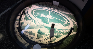 An artful angle photo of the Advanced Photo Source at Argonne National Laboratory, where Carnegie used to maintain the HPCAT facility