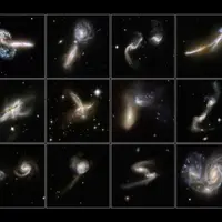 This composite image of 12 galaxy mergers is courtesy of NASA, ESA, the Hubble Heritage Team (STScI/AURA)-ESA/Hubble Collaboration and A. Evans (University of Virginia, Charlottesville/NRAO/Stony Brook University), K. Noll (STScI), and J. Westphal (Caltech).