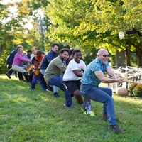 Tug of war game at the EPL picnic. 
