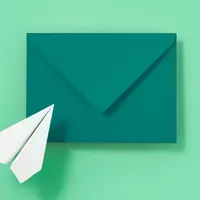 A letter with a paper airplane