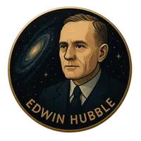 An illustration of Edwin Hubble