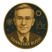 An illustration of Vannevar Bush