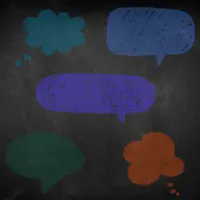 chalk thought bubbles