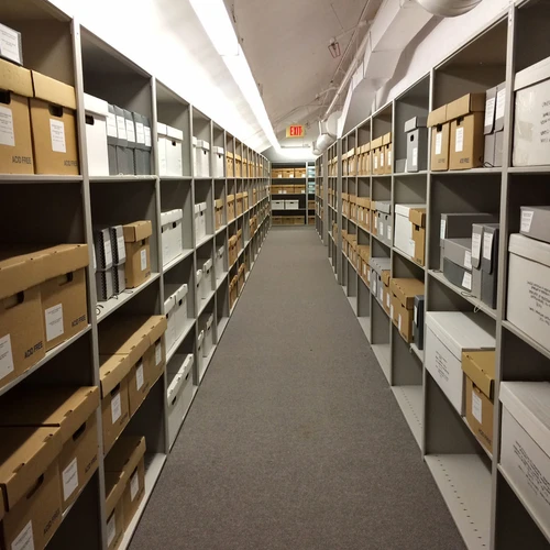 Archives collections storage shelves