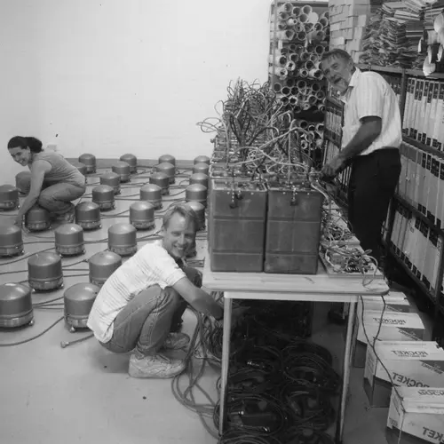 Adriana K historic photo with seismometers 