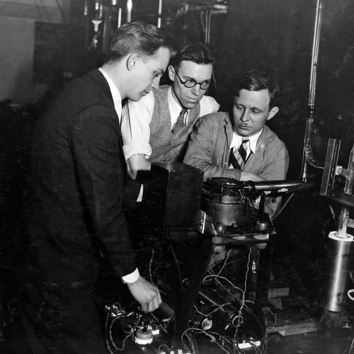 Three scientists at work