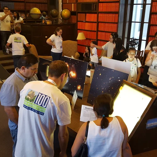Open House attendees learn about the history of astronomy in the Observatories' library