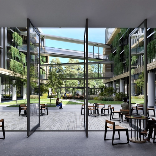 Artist's concept of Pasadena building courtesy HOK.