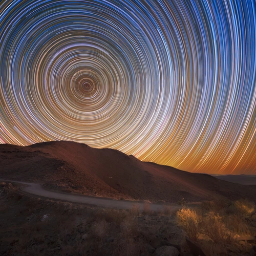 Star trails over the Atacama Desert