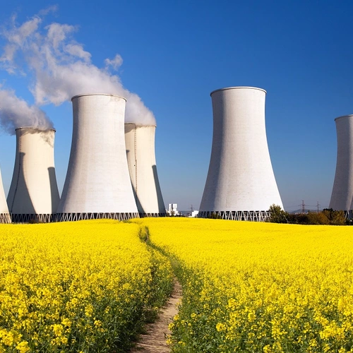 Nuclear towers photograph purchased from Shutterstock