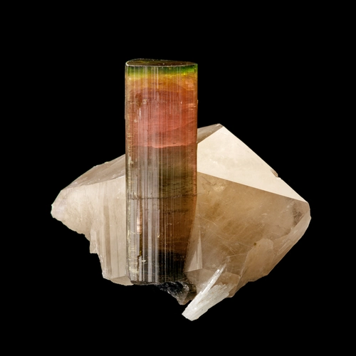 Tourmaline forms gorgeous crystals in mineral-rich granite pegmatites. Credit: ARKENSTONE/Rob Lavinsky.