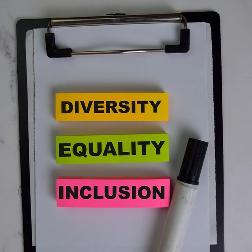 Clipboard with Diversity Equality and Inclusion written on it