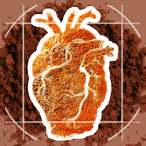 Artist's conception of a research project to identify the chemical components of cinnamon oil that show effectiveness against cardiovascular disease-causing fats