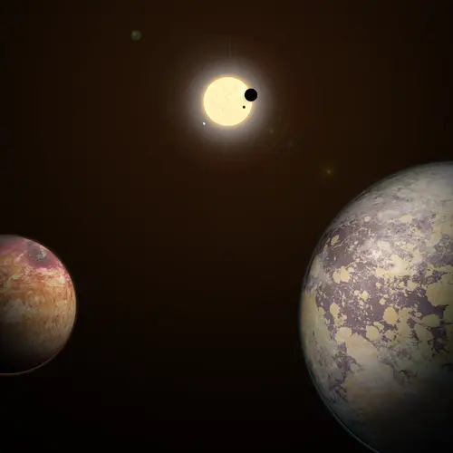 Artist's concept of exoplanetary system. 