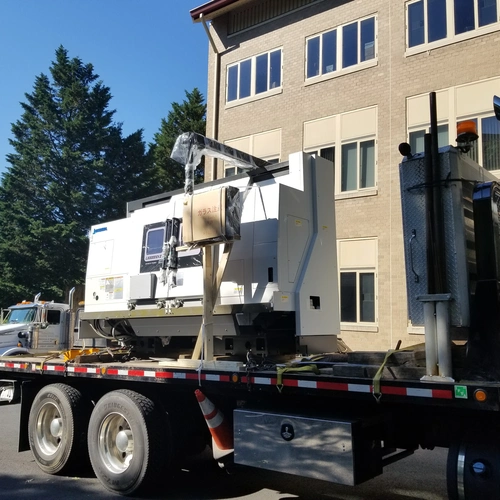 A new 2020 Okuma CNC lathe is delivered to the EPL machine shop on June 29, 2020