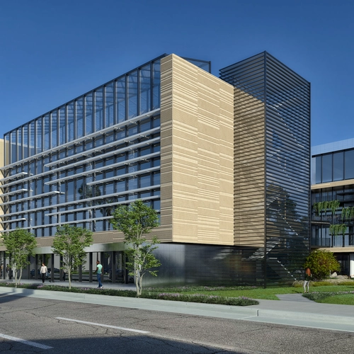 An artist's conception of the new Carnegie facility in Pasadena, California courtesy of HOK.
