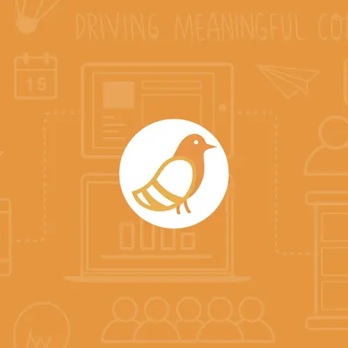 Pigeon Hole Logo on orange background for Neighborhood Lecture