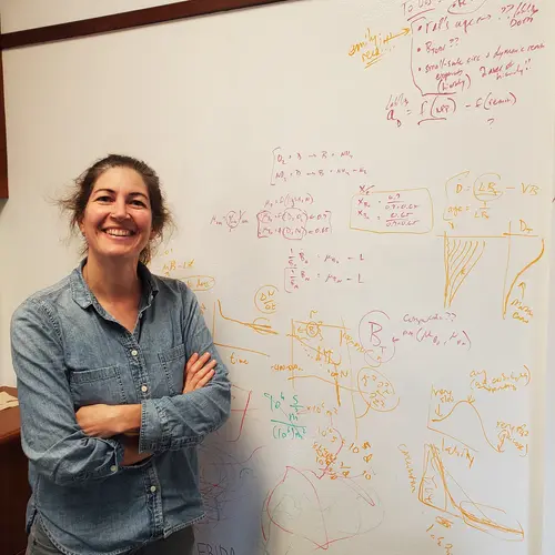 Emily Zakem in Carnegie's office suite at Caltech