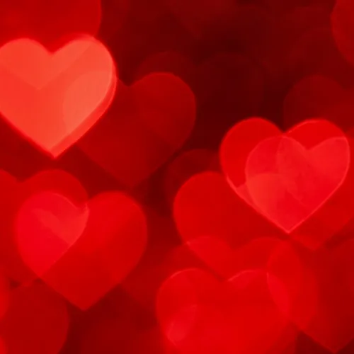 Bokeh Red Hearts