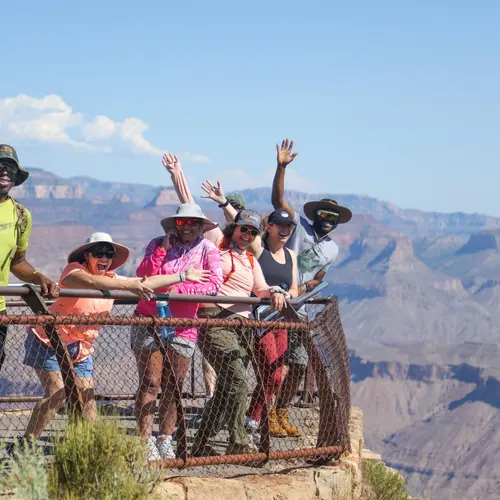 Teachers pose at the Grand Canyon